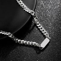 Hip-hop Solid Color Stainless Steel Chain Unisex Bracelets Necklace sku image 2