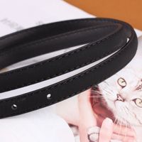 Streetwear Solid Color Pu Leather Alloy Women's Leather Belts main image 5