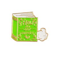 Cartoon Style Cute Book Cat Alloy Stoving Varnish Unisex Brooches sku image 2
