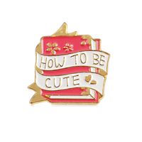Cartoon Style Cute Book Cat Alloy Stoving Varnish Unisex Brooches sku image 3