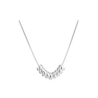 Ins Style Round Solid Color Silver Plated Women's Necklace main image 4