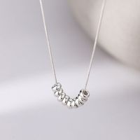 Ins Style Round Solid Color Silver Plated Women's Necklace main image 3