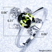 Simple Style Animal Copper Plating Inlay Artificial Gemstones Rings main image 4