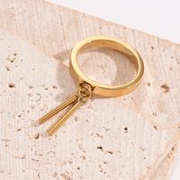 Casual Vacation Geometric Solid Color Stainless Steel Polishing Plating 14k Gold Plated Charm Ring main image 4