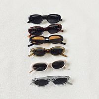 Casual Vacation Solid Color Pc Resin Oval Frame Full Frame Women's Sunglasses main image 1