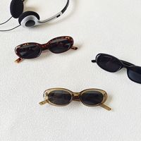 Casual Vacation Solid Color Pc Resin Oval Frame Full Frame Women's Sunglasses main image 4