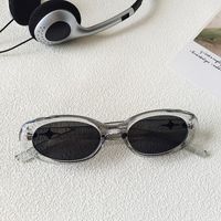 Casual Vacation Solid Color Pc Resin Oval Frame Full Frame Women's Sunglasses sku image 2