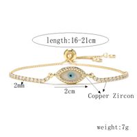 Copper Simple Style Classic Style Devil's Eye Infinity Hand Of Fatima Plating Inlay Zircon Bracelets sku image 1