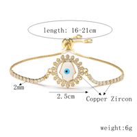 Copper Simple Style Classic Style Devil's Eye Infinity Hand Of Fatima Plating Inlay Zircon Bracelets sku image 5