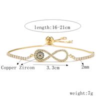 Copper Simple Style Classic Style Devil's Eye Infinity Hand Of Fatima Plating Inlay Zircon Bracelets main image 3