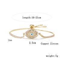 Copper Simple Style Classic Style Devil's Eye Infinity Hand Of Fatima Plating Inlay Zircon Bracelets main image 6