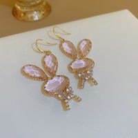 Fashion Heart Shape Copper Inlay Zircon Drop Earrings 1 Pair sku image 16