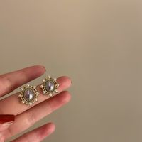 Fashion Heart Shape Copper Inlay Zircon Drop Earrings 1 Pair sku image 2