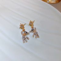 Fashion Heart Shape Copper Inlay Zircon Drop Earrings 1 Pair sku image 14