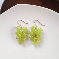 1 Pair Cute Sweet Grape Plating Alloy Gold Plated Drop Earrings sku image 1