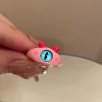 Süß Katze Legierung Inlay Künstliche Perlen Glas Unisex Offener Ring sku image 12