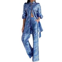 Women's Classic Style Solid Color Super Soft Meech Printing Pocket Pants Sets main image 3