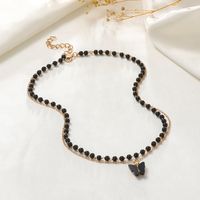 Retro Cool Style Butterfly Alloy Beaded Plating Women's Layered Necklaces main image 3