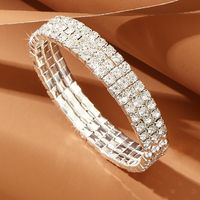 Modern Style Oversized Solid Color Artificial Gemstones Artificial Pearl Inlay Rhinestones Pearl Women's Bangle main image 7