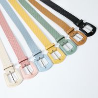 Basic Simple Style Solid Color Pu Leather Resin Patchwork Women's Leather Belts main image 5