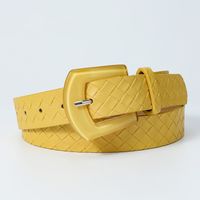 Basic Simple Style Solid Color Pu Leather Resin Patchwork Women's Leather Belts sku image 4
