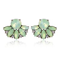 Luxurious Water Droplets Alloy Inlay Crystal Women's Ear Studs main image 3