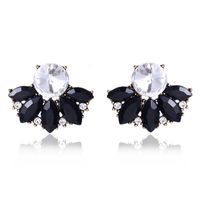 Luxurious Water Droplets Alloy Inlay Crystal Women's Ear Studs sku image 4