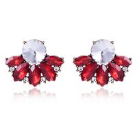 Luxurious Water Droplets Alloy Inlay Crystal Women's Ear Studs sku image 9