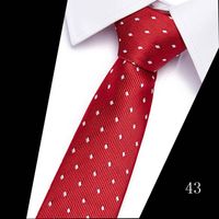 2023 Tie Spot Tie Wholesale Tie Manufacturer 7.5cm Business Men's Formal Wear Polyester Silk Tie sku image 41