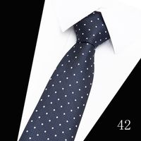 2023 Tie Spot Tie Wholesale Tie Manufacturer 7.5cm Business Men's Formal Wear Polyester Silk Tie sku image 40
