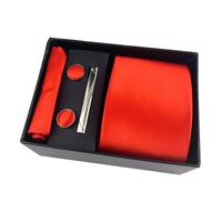 2022 Paisley Men's Tie Square Cuff Tie Clip Gift Set Business Casual Tie Black Gift Box main image 5
