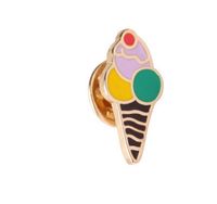 Cartoon Style Ice Cream Flamingo Alloy Enamel Unisex Brooches sku image 5