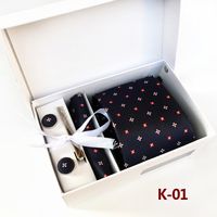 ربطة عنق رجالية هدية مربعة 6-قطعة ربطة عنق مجموعة جيب مربعة العنق كليب بالجملة sku image 1