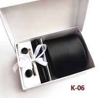 Men's Tie Gift Box 6-piece Tie Set Pocket Square Neckline Clip Wholesale sku image 6