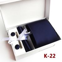 Men's Tie Gift Box 6-piece Tie Set Pocket Square Neckline Clip Wholesale sku image 20