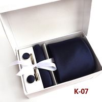 Men's Tie Gift Box 6-piece Tie Set Pocket Square Neckline Clip Wholesale sku image 7