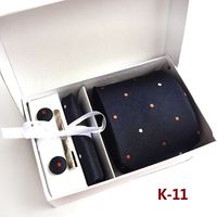 Men's Tie Gift Box 6-piece Tie Set Pocket Square Neckline Clip Wholesale sku image 11
