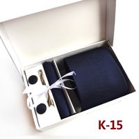 Men's Tie Gift Box 6-piece Tie Set Pocket Square Neckline Clip Wholesale sku image 15