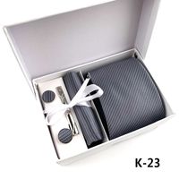 Men's Tie Gift Box 6-piece Tie Set Pocket Square Neckline Clip Wholesale sku image 21
