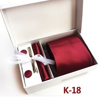 Men's Tie Gift Box 6-piece Tie Set Pocket Square Neckline Clip Wholesale sku image 18