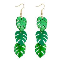 Vacation Tropical Leaf Arylic Three-dimensional Women's Drop Earrings main image 2