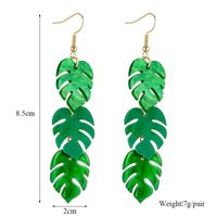 Vacation Tropical Leaf Arylic Three-dimensional Women's Drop Earrings main image 3