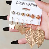 Basic Letter Solid Color Alloy Plating Women's Drop Earrings Ear Studs main image 3