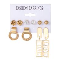 Basic Letter Solid Color Alloy Plating Women's Drop Earrings Ear Studs main image 5