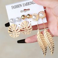 Basic Letter Solid Color Alloy Plating Women's Drop Earrings Ear Studs sku image 1