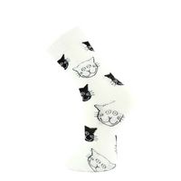Women's Cartoon Style Cat Cotton Crew Socks A Pair sku image 3