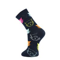 Women's Cartoon Style Cat Cotton Crew Socks A Pair sku image 4
