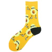 Unisexe Décontractée Fruit Fleur Oiseau Coton Jacquard Crew Socks Une Paire main image 5