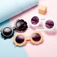 Cute Classic Style Geometric Resin Round Frame Full Frame Kids Sunglasses main image 5