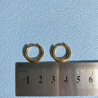 1 Pair Elegant Simple Style Round Freshwater Pearl Titanium Steel Plating 18k Gold Plated Earrings sku image 1